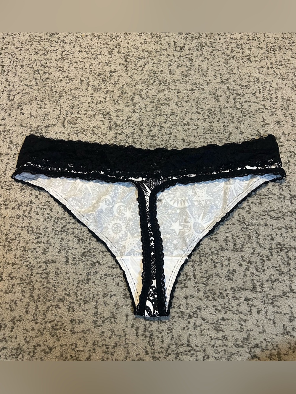 NWT Torrid Curve Heart of Gold Black Cotton Mid-Rise Thong Party Size 4X